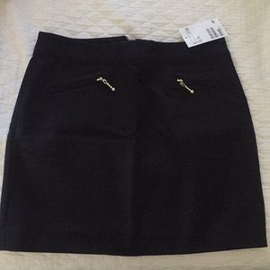 Black mini skirt
